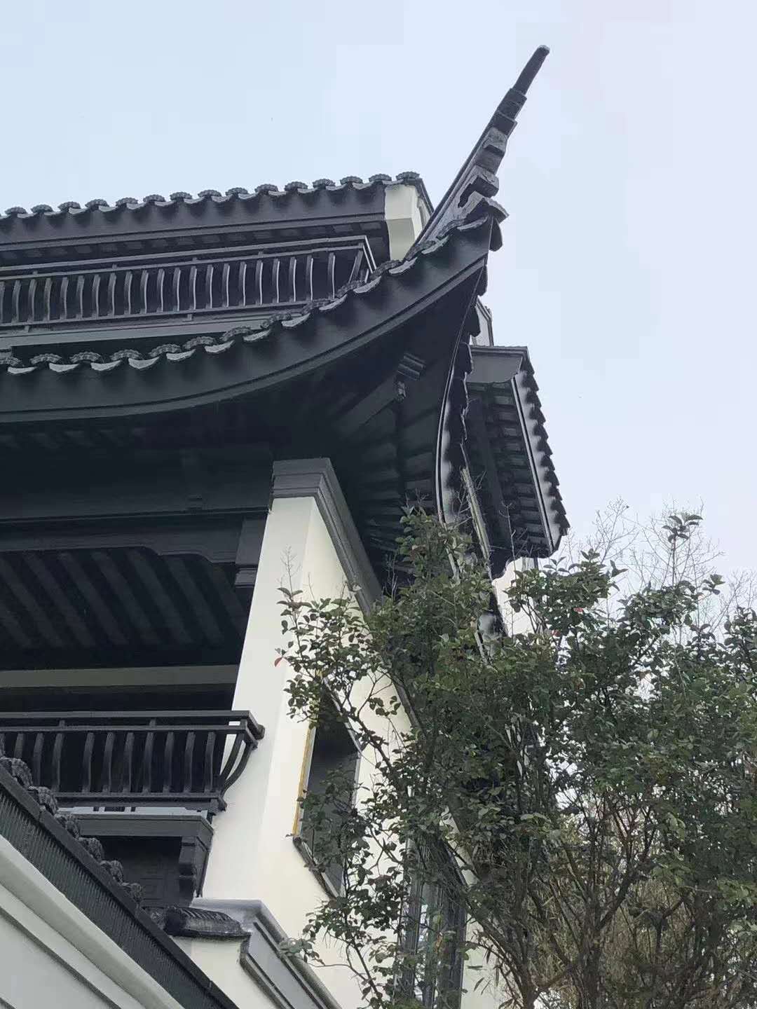 厂家定制仿古建筑幕墙金属装饰板别墅檐口灰色氟碳铝单板3.0mm