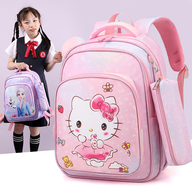 Frozen Schoolbag Kindergarten Primary School Student Schoolbag Baby's Backpack Girls' Schoolbag Cartoon Spider-Man Schoolbag