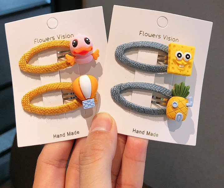 韩国儿童发夹bb夹卡碎发公主可爱水果蔬菜卡子手工绕线女童刘海夹