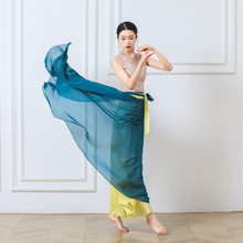 金刚舞蹈诗意设计一片式双面穿新款青山粉黛显瘦飘逸半身长裙