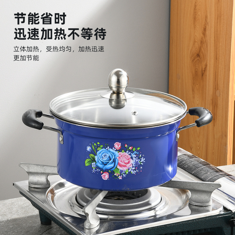 Cross-Border Supply Pot Set Stainless Steel Soup Pot Three-Piece Set Southeast Asia Color Soup Pot Induction Cooker Gift Pot Set