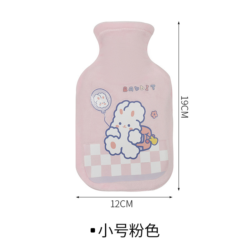 Hot Water Bag Water Injection Thickened Explosion-Proof Warm Waist Hot Compress Palace Belly Hand Warmer Large and Small Female Student Plush Cute