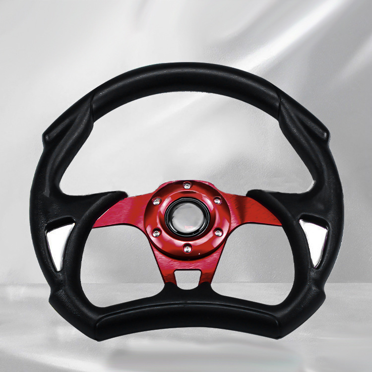 momo改装通用 赛车竞技nd快拆转向盘13寸跨境 pu汽车方向盘
