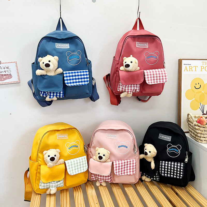 New Bear Children's Bags 2023 Summer Sales Cartoon Bear Children's Backpack New Large Wholesale