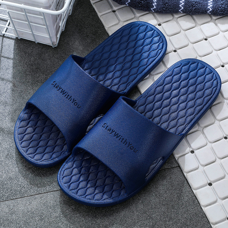 New Couple Cute Home Supermarket Plastic Slippers Summer Hotel Bathroom Bath Non-Slip Soft Bottom Sandals