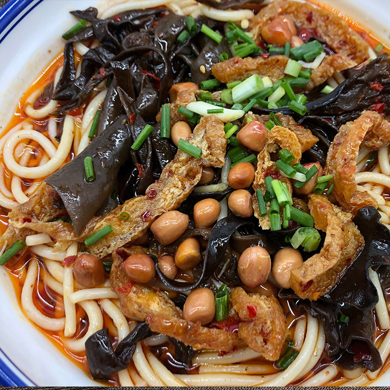 邵阳特产邵阳米粉早餐粉圆粉干米粉粗米粉 红油木耳豆腐粉4份粉