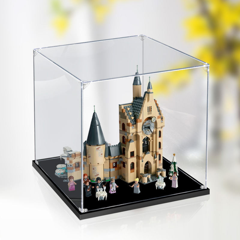 无匠哈利波特霍格沃茨钟楼 75948亚克力展示盒积木模型透明防尘罩