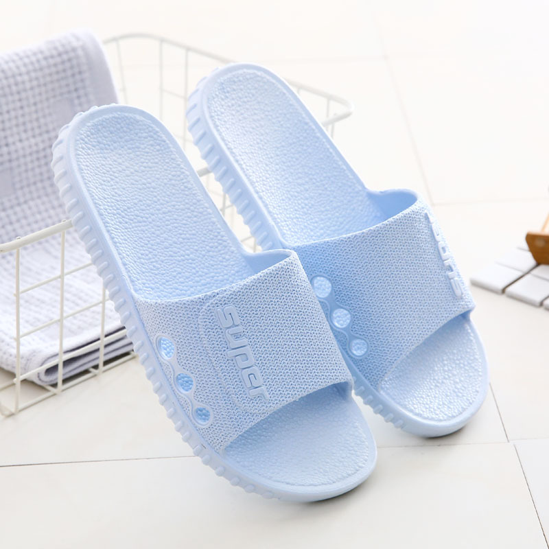 Home Indoor Soft Bottom Couple Slippers Unisex Household Summer Slippers Bathroom Non-Slip Platform Bath Sandals