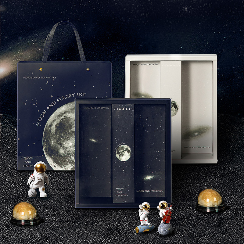 月饼包装盒2021新款手提包装盒冰皮蛋黄酥包装创意月亮礼盒