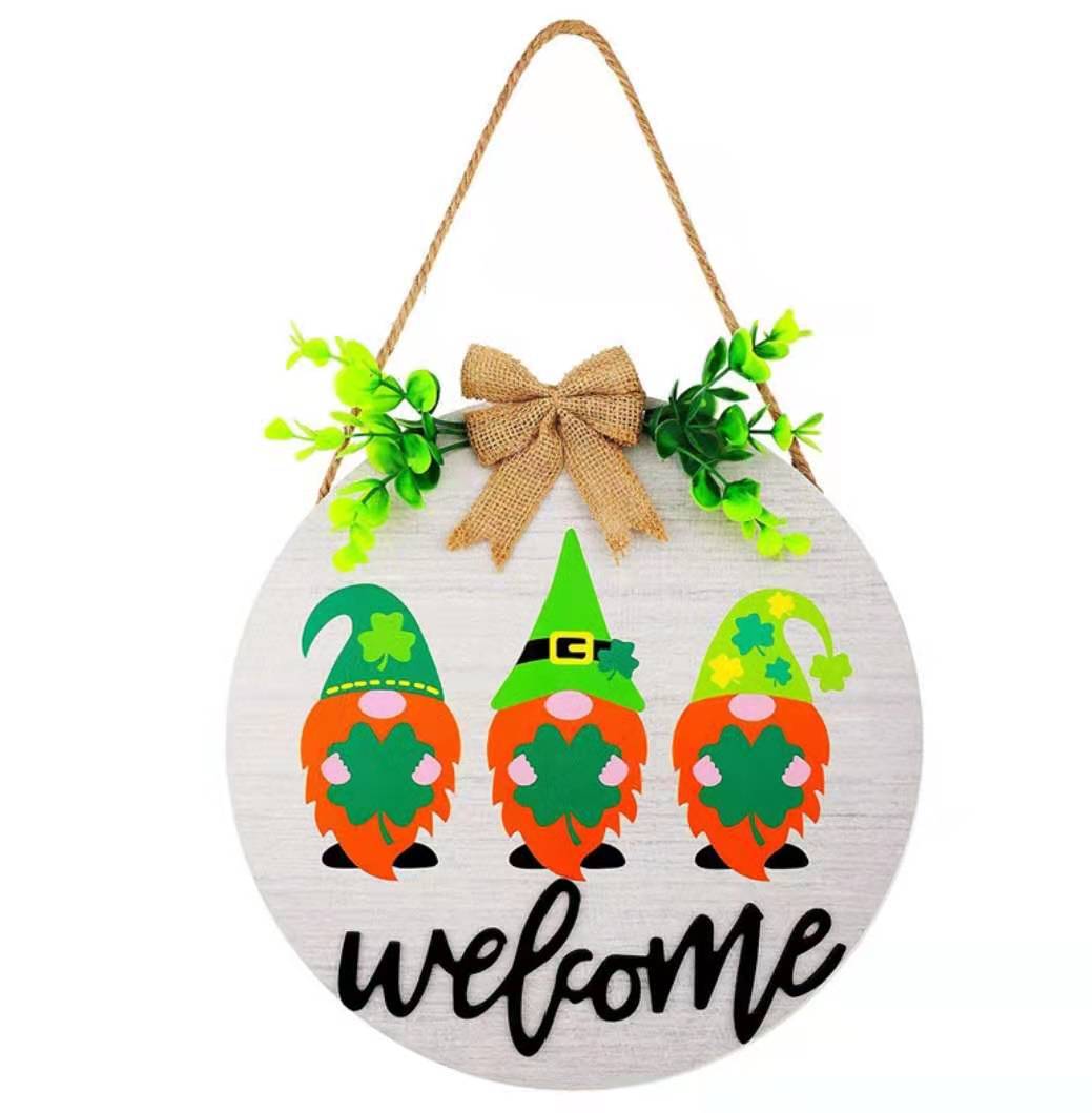 复活节木质挂牌 diy木质工艺品白色告示小黑板国外节日装饰挂牌