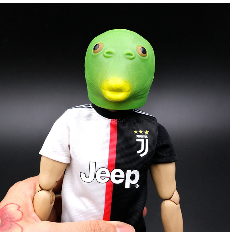 沙雕网红抖音绿鱼头套怪怪鱼面具头套创意钥匙扣挂件饰品跨境爆款