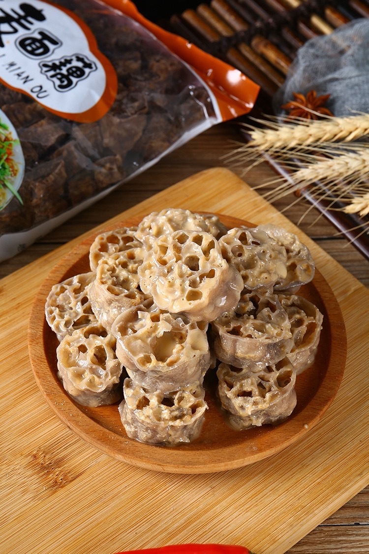 黑荞麦面藕吸汁网红减体肥代餐凉皮面筋凉拌菜火锅干货