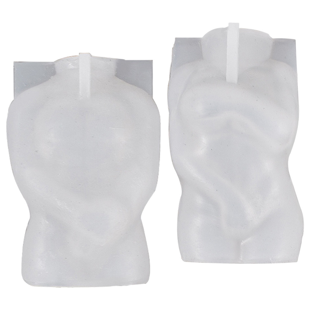 新款人体硅胶模具 男性女性人形香薰蜡烛硅胶模具ins人像石膏模具