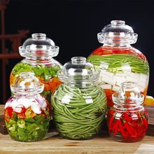 坛子泡菜坛子玻璃家用大号透明腌制泡菜缸密封罐四川腌菜缸菜代发