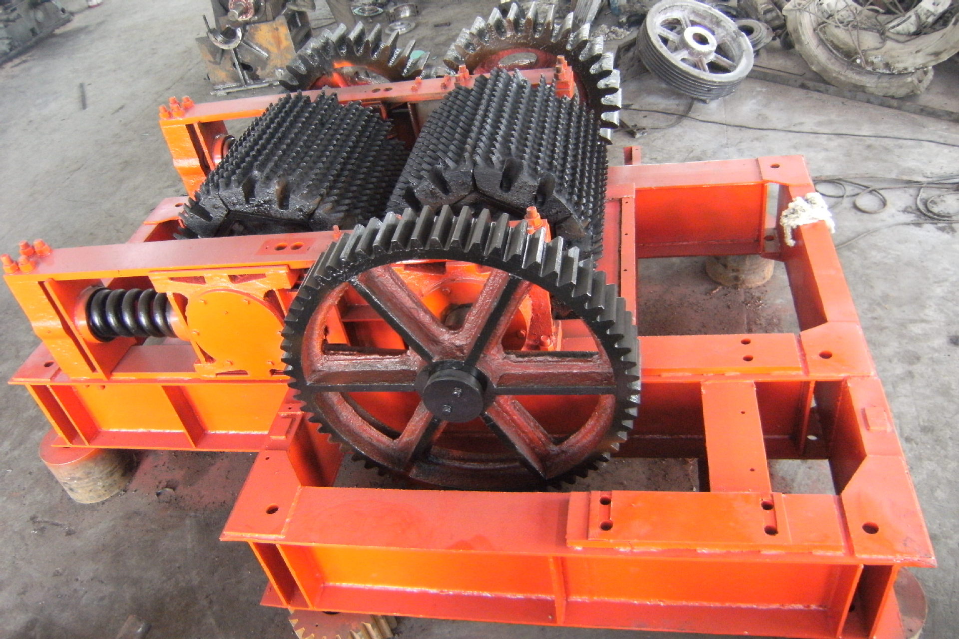 中小型对辊机狼牙辊式破碎机锰钢辊破碎机