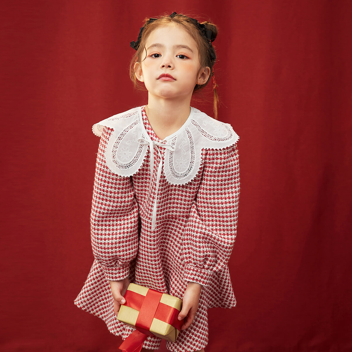 童装春装 巴拉巴拉新款春季韩版儿童连衣裙女童公主裙中大童套装