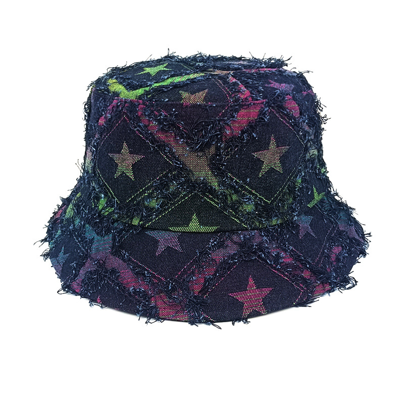 Foreign Trade Burrs XINGX Jean Fisherman Hat Women's Japanese and Korean Niche Bucket Hat Big Head Circumference Show Face Small Bucket Hat Trendy Men