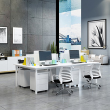 职员办公桌简约现代2468人位屏风工位电脑桌财务桌椅组合办公室桌
