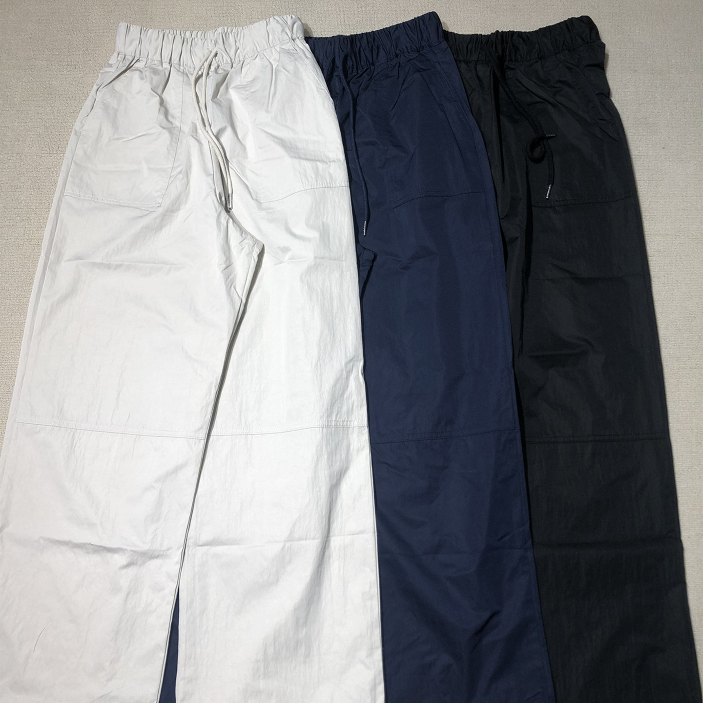 975255原单高腰松紧带工装裤显高显瘦 休闲尚款 2024新款女装裤子