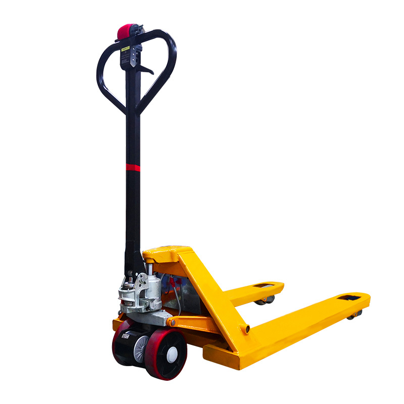 半电动搬运车电动行走拖车托盘液压平板叉车 1.5吨2吨半自动地牛