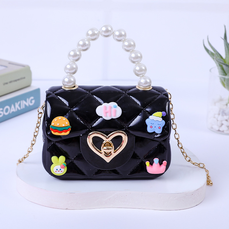 2023 New Cross-Border New Arrival Handbag Handmade Patch Shoulder Crossbody Mini Pearl Tote Gel Bag