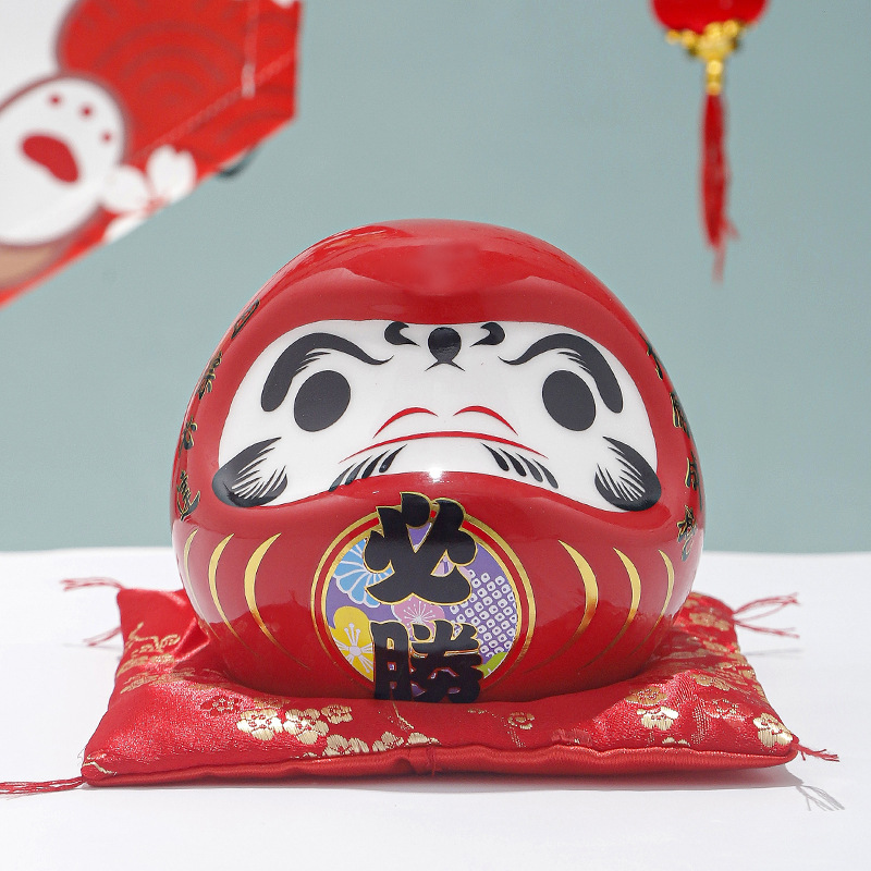 日式寿司料理店铺摆件日本装饰品陶瓷必胜达摩储蓄罐创意开业礼物