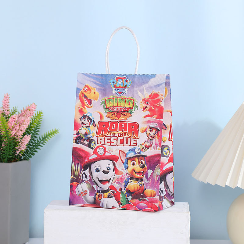 Children's Day Gift Handbag Cartoon Theme Kraft Paper Gift Bag Factory Wholesale Birthday Gift Bag