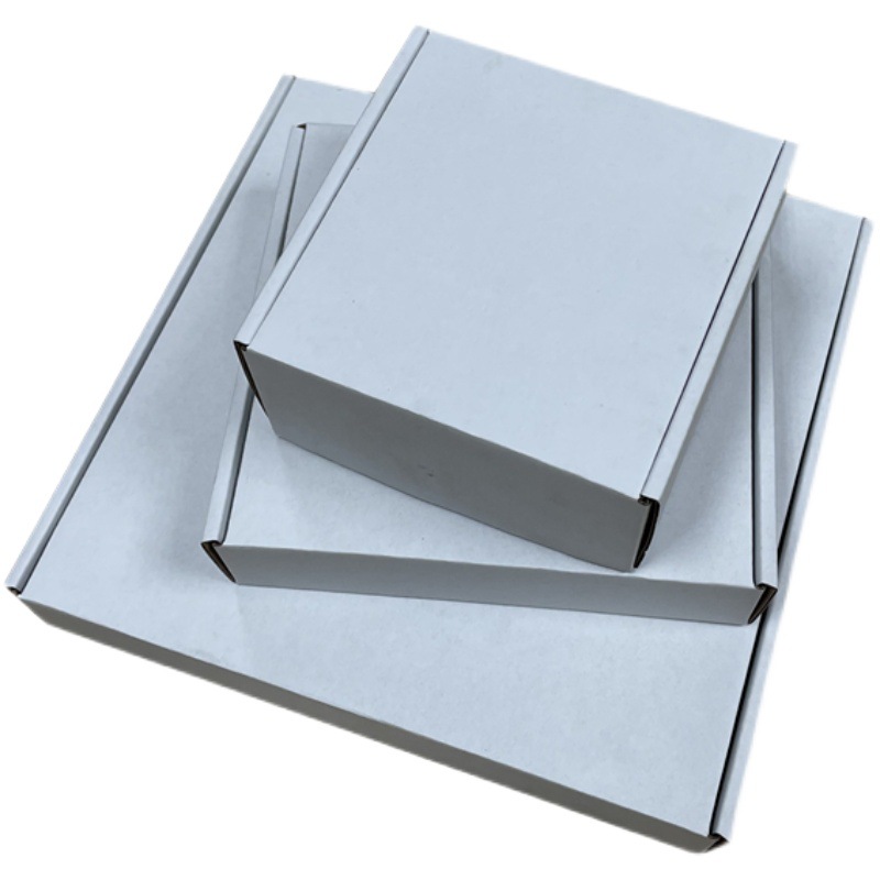 白色白卡白盒大小号飞机盒正方形特硬礼品化妆品小批量