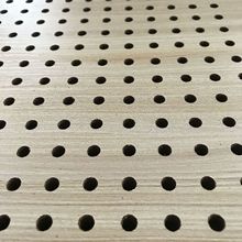 室内装饰冲孔板 木质吸音洞洞板厂家 木纹贴面密度中纤板冲孔圆孔