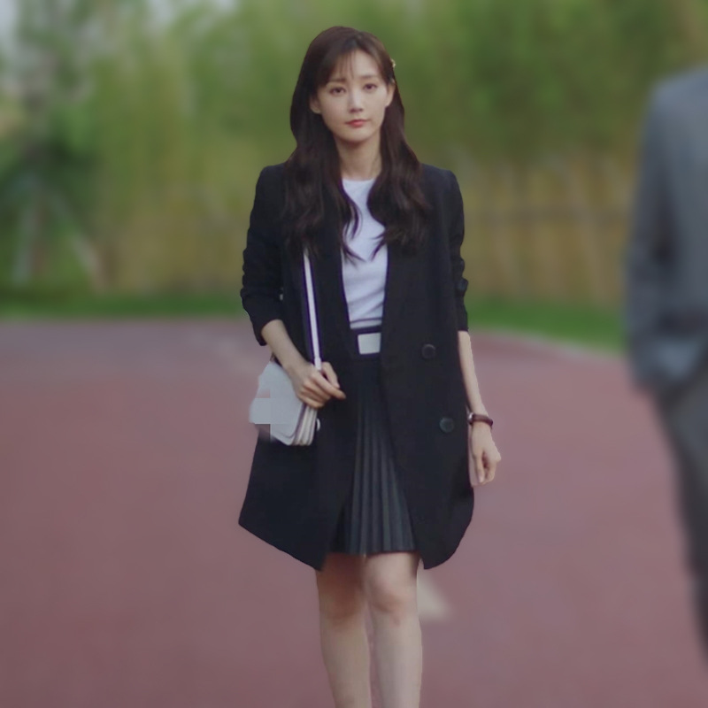 我的时代你的时代李一桐艾情同款衣服春修身西服外套小西装外套女