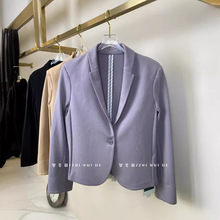 现货实拍！紫色西装外套女 24新款法式小众设计时尚气质长袖上衣