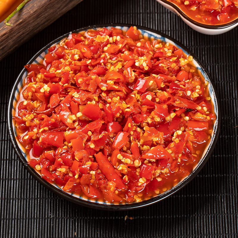 厂家销售湖南10斤坛子剁辣椒农家鱼头调料酱大桶瓶装商用剁辣椒酱