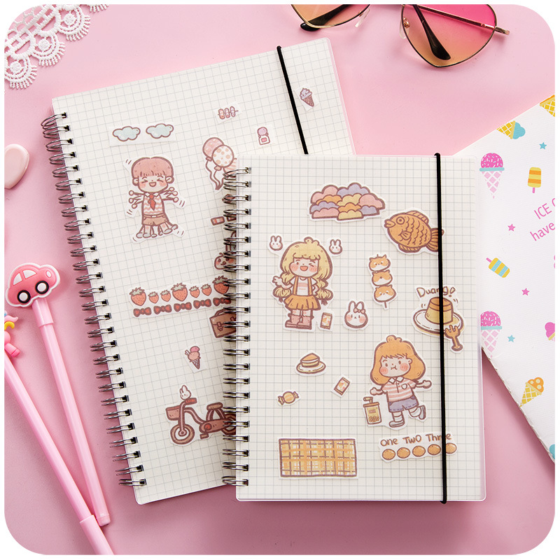 女生随身方格少女笔记本子