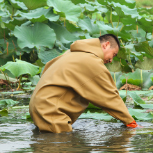 全身下水裤连体捕鱼雨裤带雨鞋防水衣服抓鱼水裤水鞋水库男摸皮常