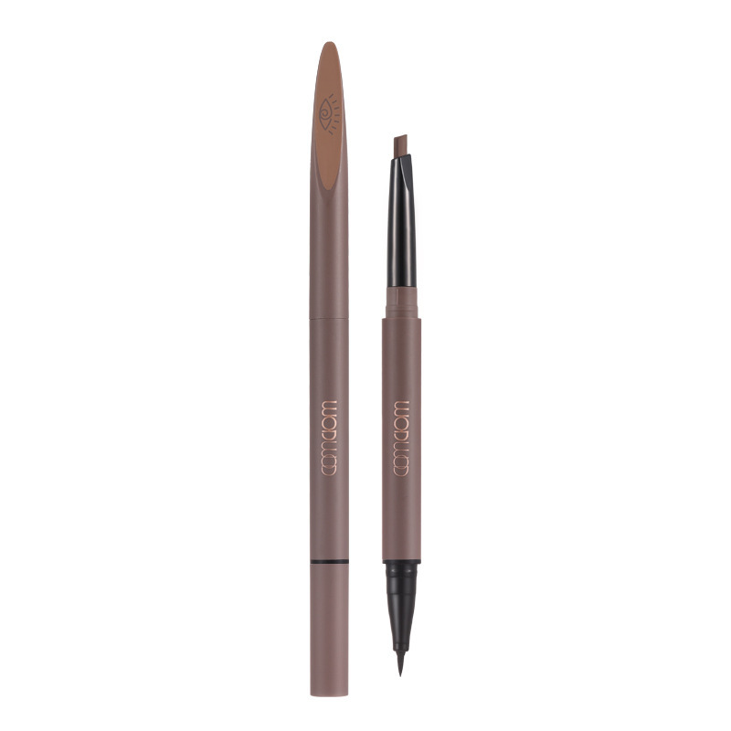 Wodwod Double-Headed Eye Makeup Pen Waterproof Not Smudge Natural Wild Eyebrow Pencil Eyeliner Two-in-One