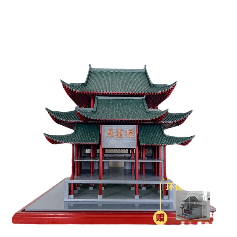 Ancient Building Model Decoration DIY Miniature Landscape Mortise Pavilion Model Garden Scenic Area Ancient Building Model Pavilion