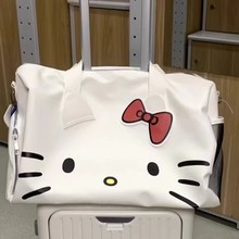 HelloKitty卡通可爱大包包单肩蝴蝶结凯蒂猫手提健身包斜挎旅行包