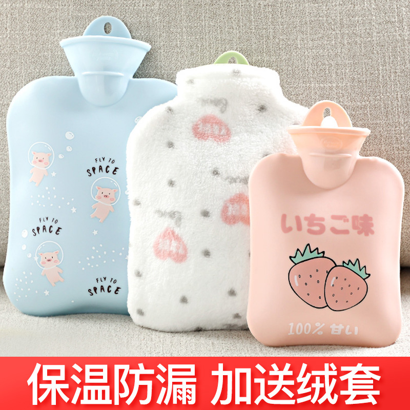 Pvc Water Injection Cartoon Plush Hot Water Bag