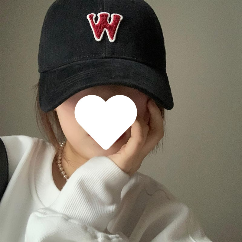 字母棒球帽女宽帽檐大头围黑色鸭舌帽时尚情侣日系复古显脸小帽子