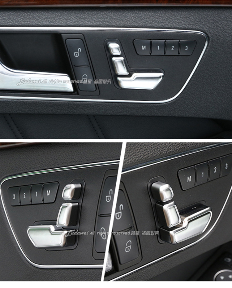 适用奔驰车门按键c200 e260 glk300座椅按钮装饰盖ml gle内饰改装