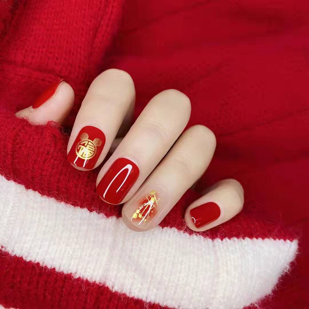 新款成品美甲贴片短款穿戴美甲片可拆卸轻薄软甲片假指甲穿戴甲