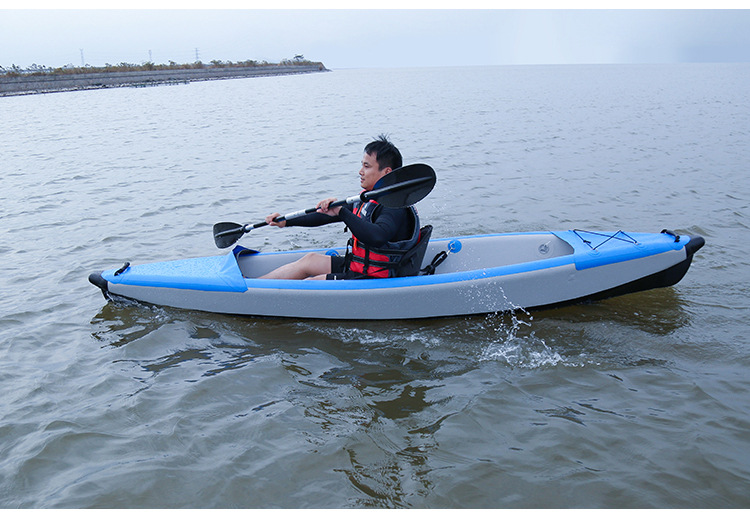 koetsu科特苏双人拉丝皮艇比赛独木舟折叠漂流皮筏艇 kayak皮挺船