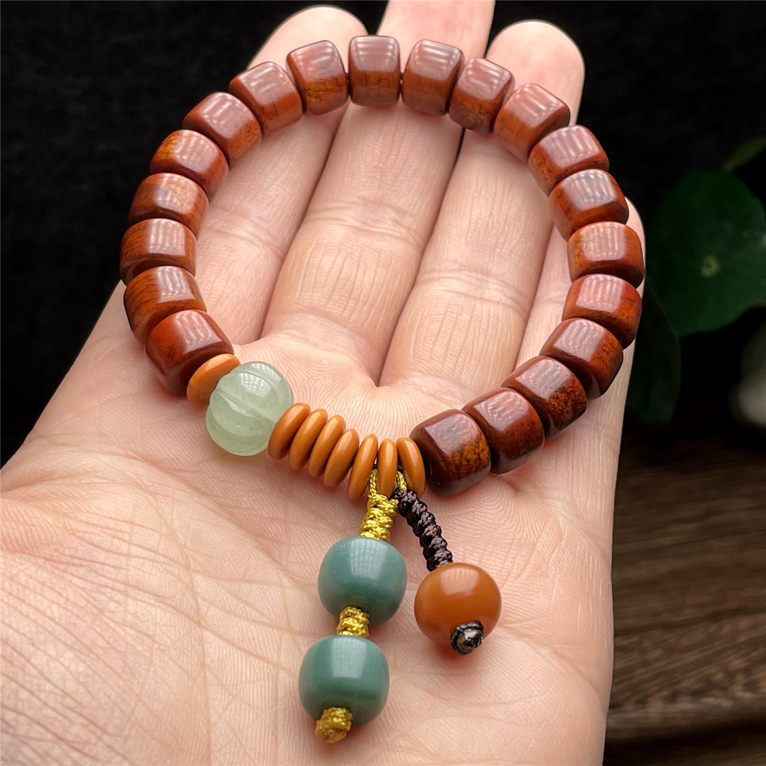 保真西藏炸纹牦牛骨手串骨头佛珠牛角文玩配饰男女情侣手链-阿里巴巴