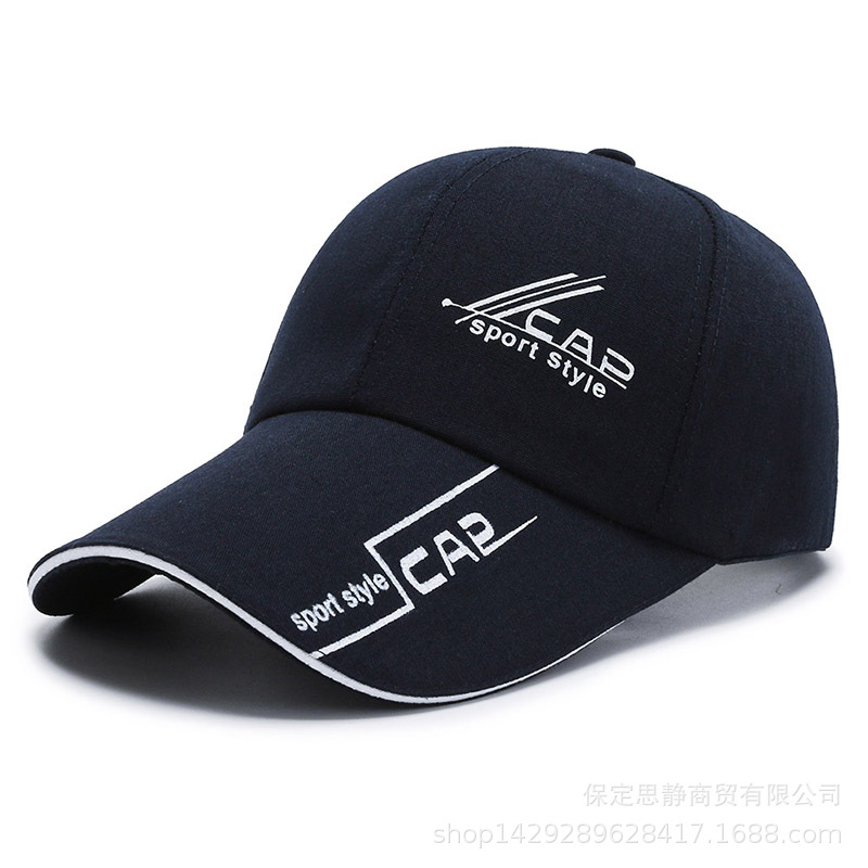 New Korean Style Men's Hat Canvas Baseball Cap Spring and Autumn Peaked Cap Youth Casual Sun-Proof Fishing Hat Outdoor