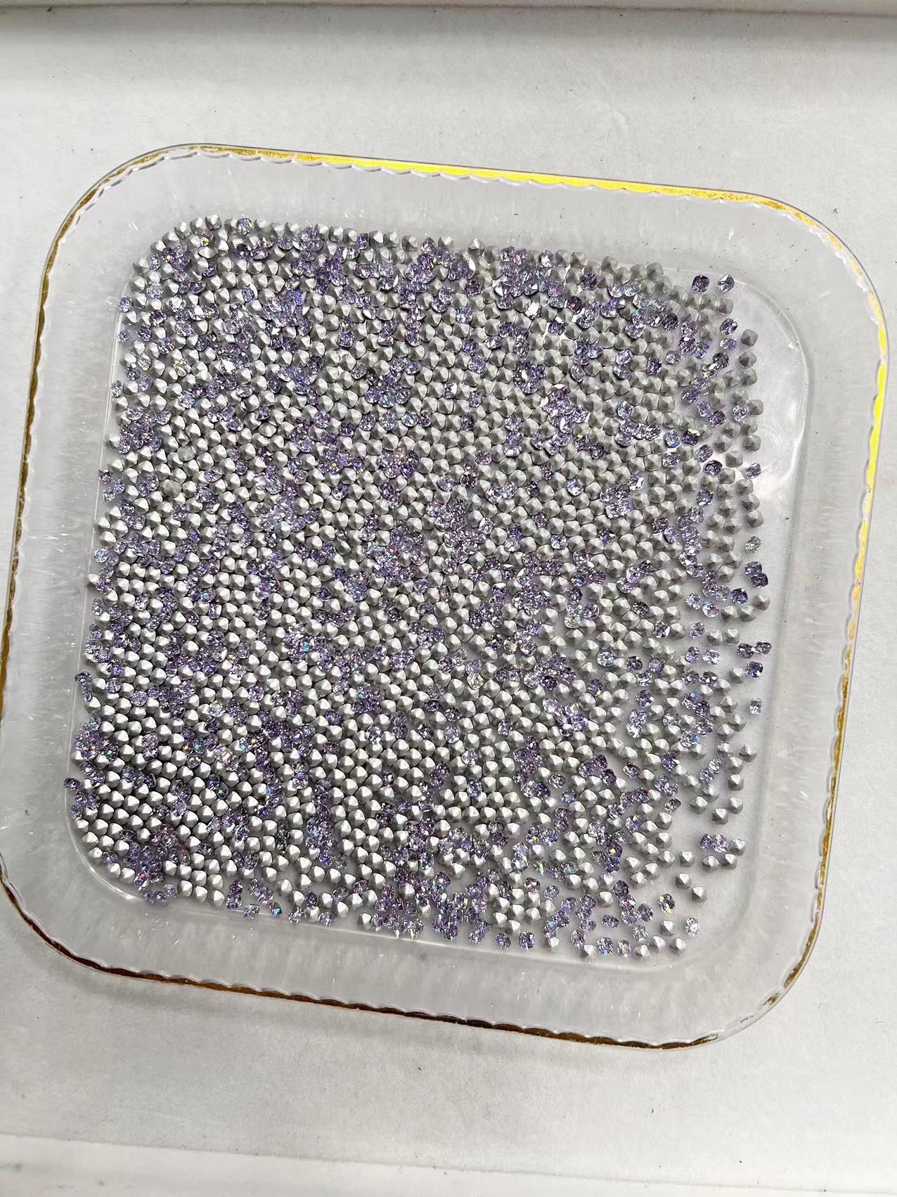 3mm Fat Square White Color 5a Zircon Fire Color 53 Cut Pointed Bottom Plated Bottom Filling Drill Manicure Jewelry Factory Wholesale