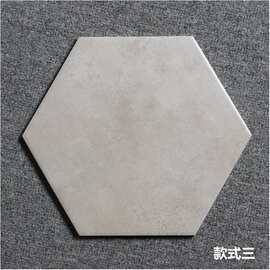 灰色六角水泥砖200x230六边形拼花瓷砖厨房花园露台墙砖防滑地砖
