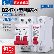 新款DZ47-63 1P 2P 3P 4P 16A 20A 25A 32A 40A 63A小型断路器