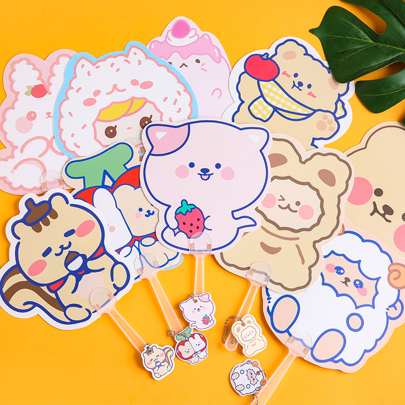 卡通pp小扇子儿童学生夏季创意可爱迷你随身便携式塑料扇子手摇扇