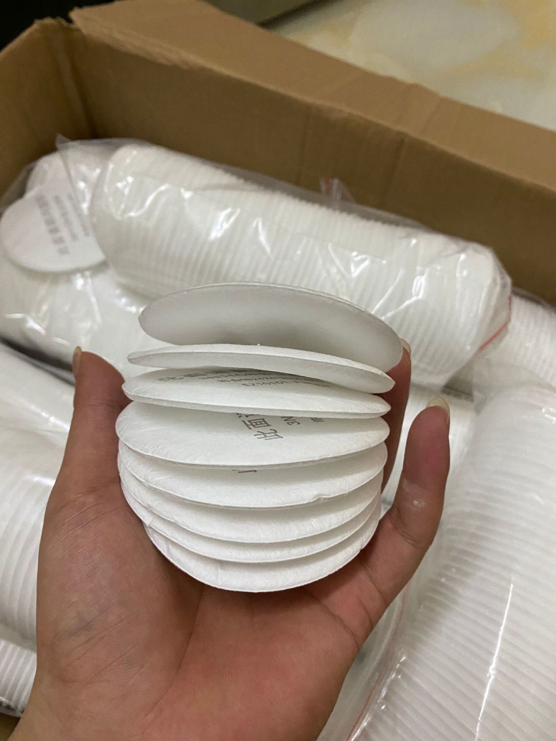 日本重松u2k口罩防尘面罩保护棉白色圆形滤芯7厘米粉尘过滤棉