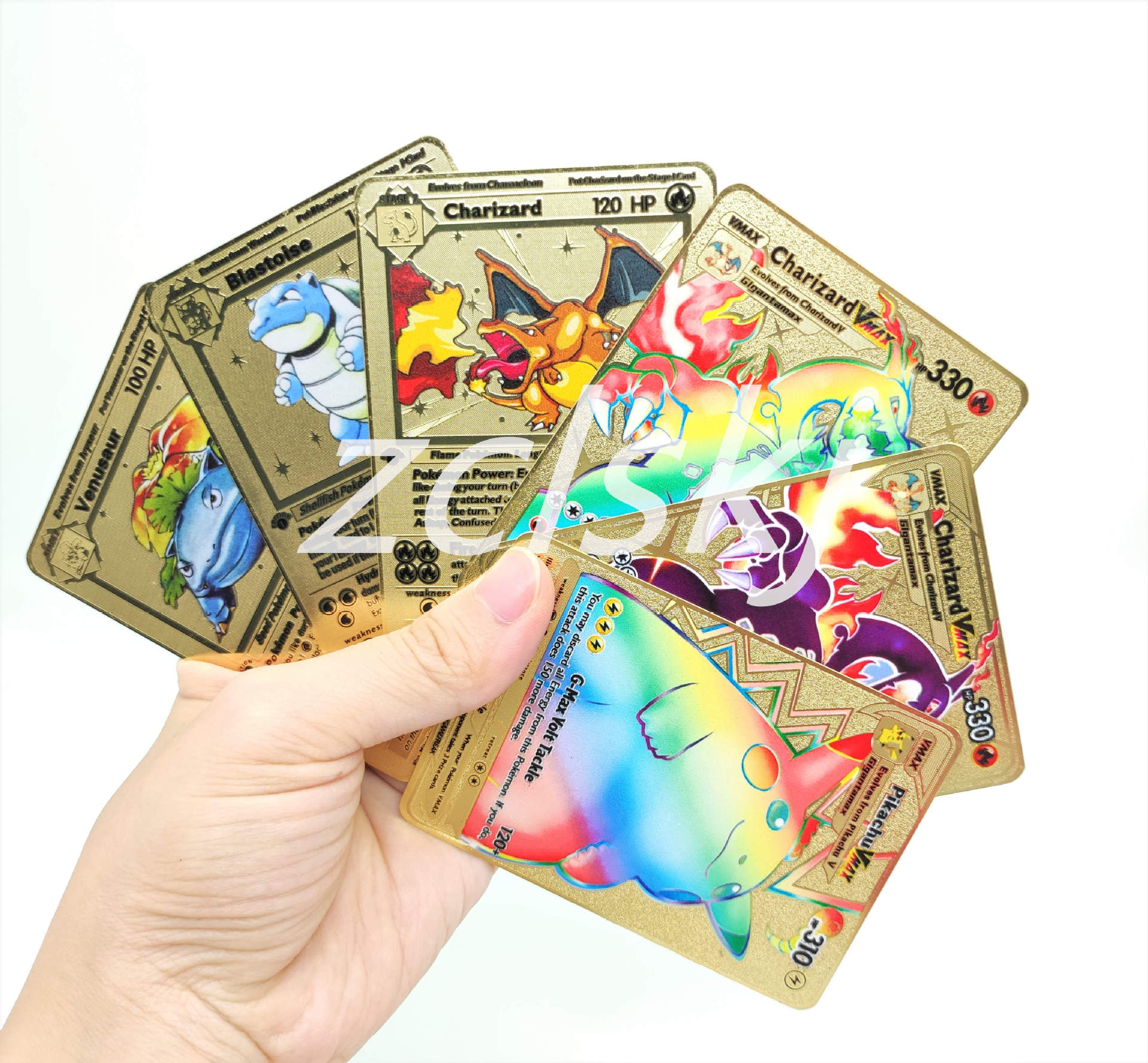 宝可梦金属卡神奇宝贝宠物小精灵口袋妖怪英语法语款金属卡卡片